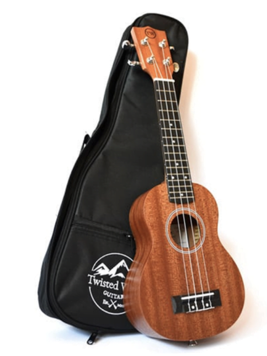 Load image into gallery viewer, “Pioneer” series soprano ukulele, laminated sapele top, soft case included.
