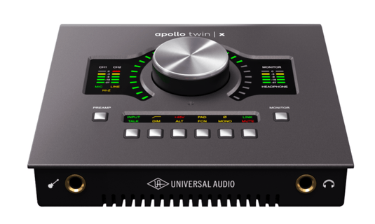 Interface audio Apollo Twin X Thunderbolt 3 avec processeur central UAD-2 DUO