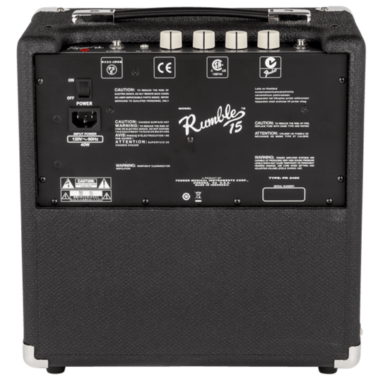 Ensemble de départ avec basse électrique 4 cordes "Affinity Series Precision Bass" avec amplificateur "Rumble 15",  étui, courroie et accessoires