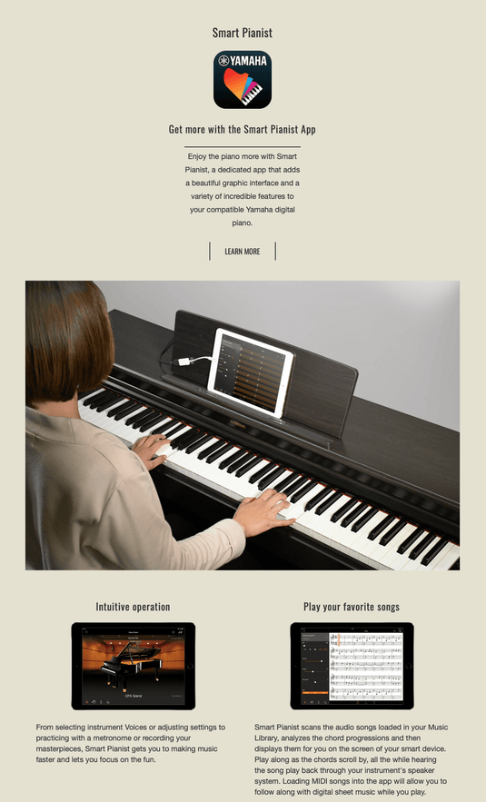 88-note digital piano GH3 “YDP164B”