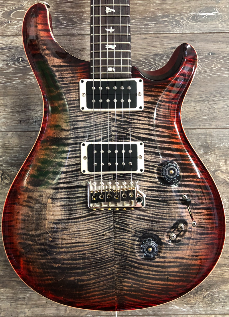 Chargez l&#39;image dans la visionneuse de la galerie, Guitare électrique, C8M4FNHSI63_5-54, Custom 24-08 Non-10/Pattern Regular Charcoal Cherry Burst avec étui rigide
