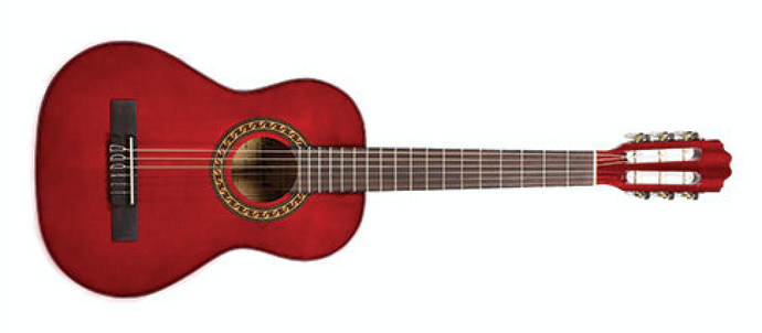 Classical guitar 1/2- transparent red