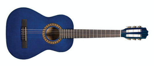 3/4 classical guitar - transparent blue