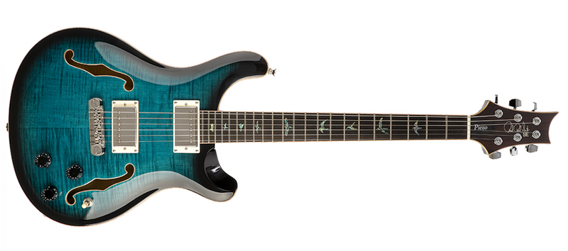 Load image into gallery viewer, PRS / 105537::PB: / HPEMBPB, SE HOLLOWBODY II PIEZO, PB - Peacock Blue with hard case
