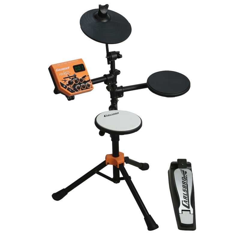 Load image into gallery viewer, Carlsbro / 3-piece electronic drum set (7&#39;&#39; snare pad, 7&#39;&#39; tom pad, 8&#39;&#39; cymbal pad + bass kick pedal)
