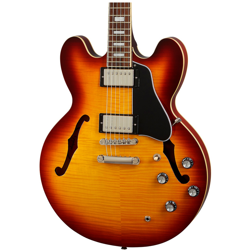 Load image into gallery viewer, Electric guitar, ES-335 &quot;Inspired by Gibson&quot;-&quot;Rasbperry Teaburst&quot;
