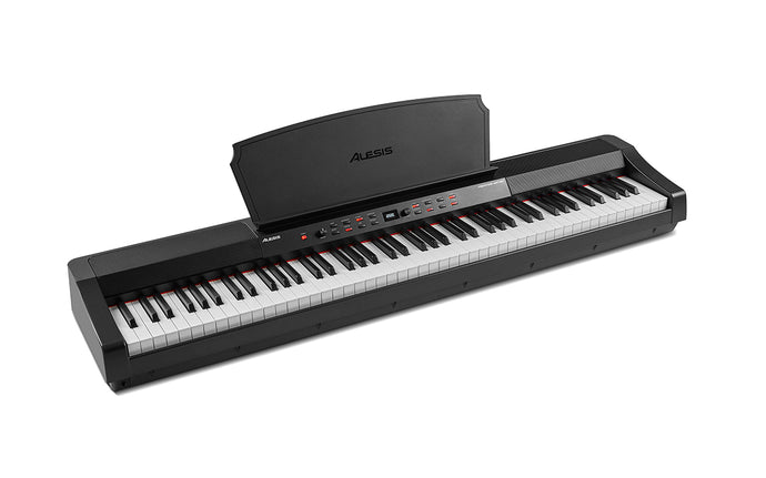 88-key digital piano with graduated hammer action keys