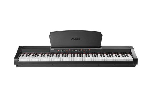 88-key digital piano with graduated hammer action keys