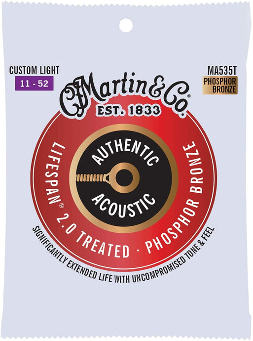 Acoustic guitar strings with 