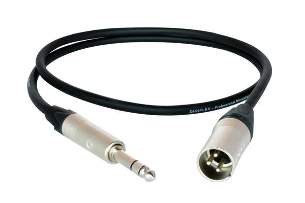 XLR male to 1/4” BALANCED 3' Tourflex