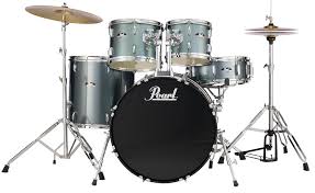 PEARL / ROADSHOW / Set of 5 drums (22,10,12,16,14SD) with hardware and cymbals - Charcoal Blue