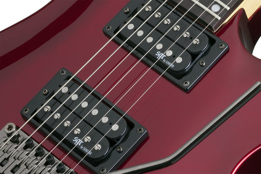 Guitare Électrique 24 frettes avec FloydRose, modèle “C-1-fr-SGR-red” avec pick up sgr et Gigbag