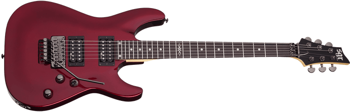 Guitare Électrique 24 frettes avec FloydRose, modèle “C-1-fr-SGR-red” avec pick up sgr et Gigbag