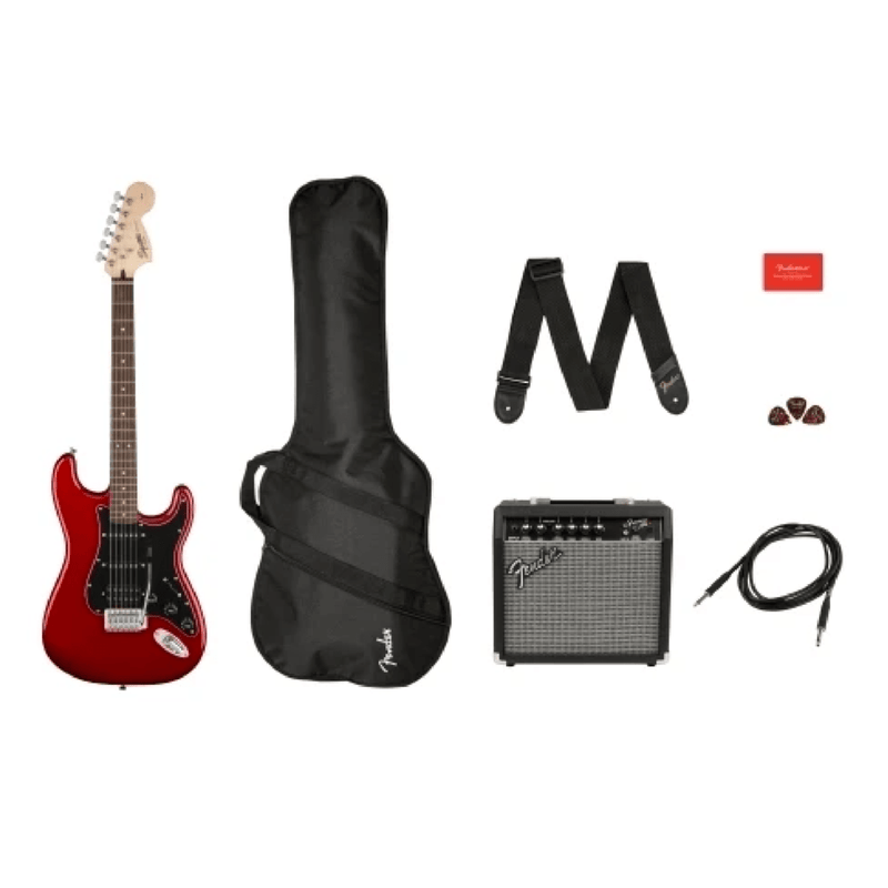 Load image into gallery viewer, SQUIER / Affinity Strat HSS with Fender Frontman 15G, Candy Apple Red 
