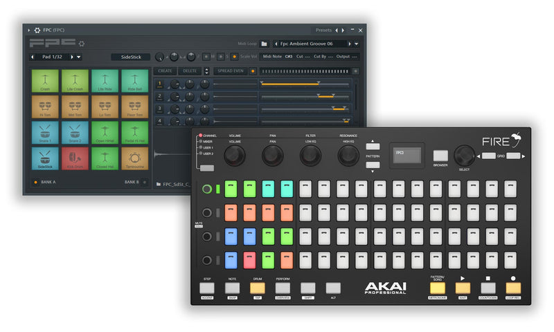 Chargez l&#39;image dans la visionneuse de la galerie, Contrôleur Midi à pad Akai Pro Fire FL Studio
