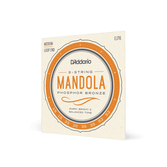 D'ADDARIO / EJ76 / 15-52 Medium, 8 Mandola strings, Phosphor Bronze