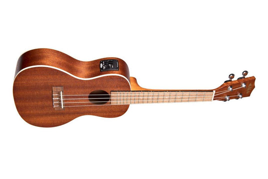 Concert ukulele with EQ, satin mahogany