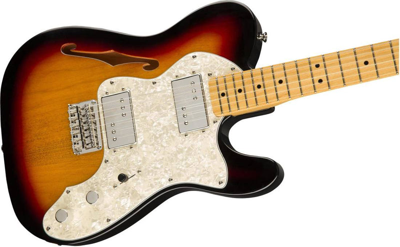 Chargez l&#39;image dans la visionneuse de la galerie, Guitare électrique,&quot;Classic Vibe &#39;70s Telecaster Thinline&quot;, touche en érable - 3 &quot;Tone Sunburst&quot;
