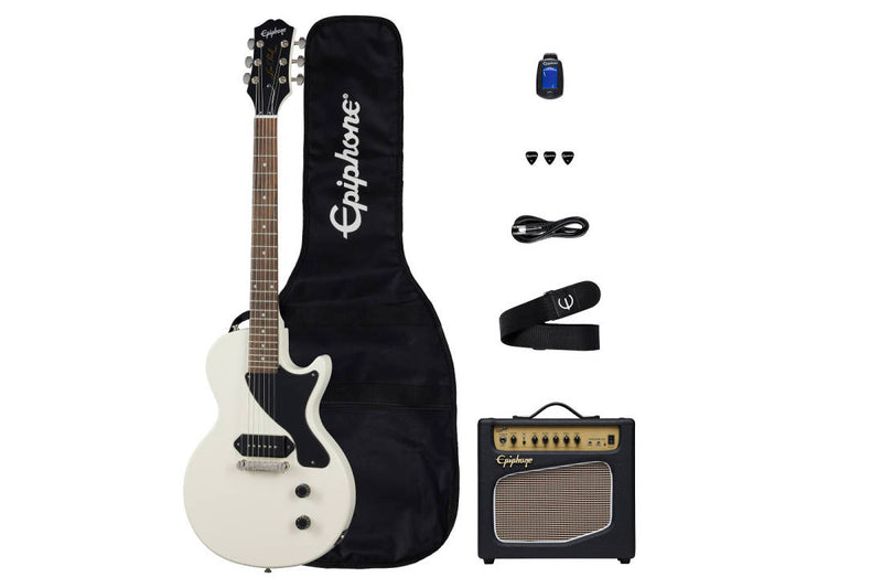 Load image into gallery viewer, Electric guitar, &quot;EPI BJ ARMSTRONG LPJ PLAYER PACK&quot; (G15 amp, soft case, strap, clip-on tuner, 3picks)
