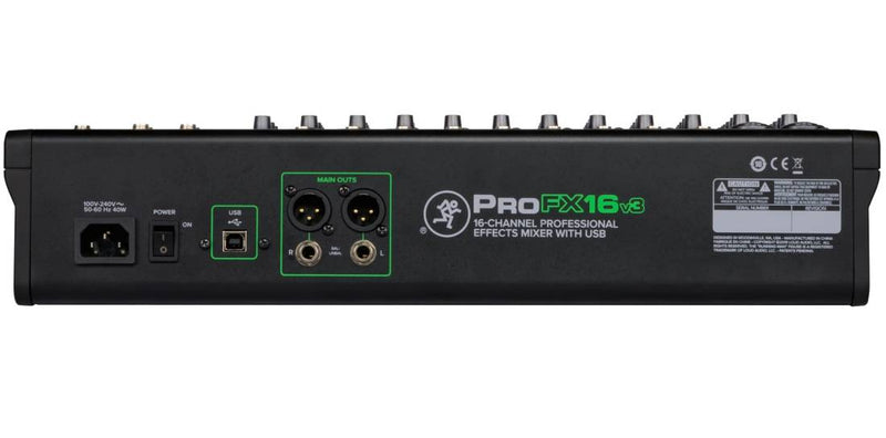 Load image into gallery viewer, ProFX16v3 Professional 16-Channel 4-Bus Effects Mixer with USB
