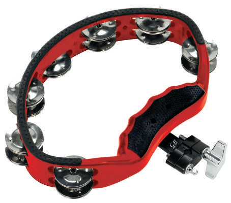 Red Tambourine with Quick-Release Mount