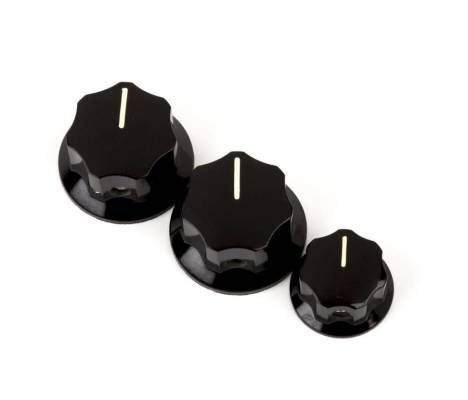 Jazz Bass Knobs - Black (Set of 3)