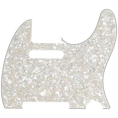 8-hole 4-ply Pearlescent Aged White Telecaster Pickguard