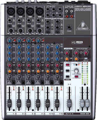 Console de mixage avec 12 entrées 2/2 Bus avec USB