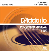 Cordes pour guitare acoustique en phosphore bronze 10-47