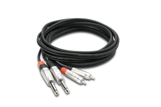 Pro TS 1/4 inch to RCA Dual Cable, 15 ft