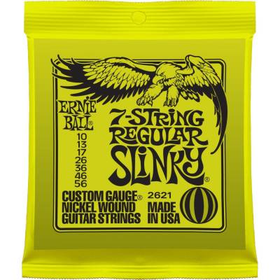 7-String Nickel Slinky Wound Guitar Strings - Regular .010-.056