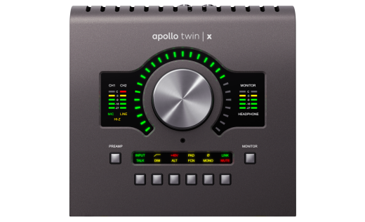 Interface audio Apollo Twin X Thunderbolt 3 avec processeur central UAD-2 DUO