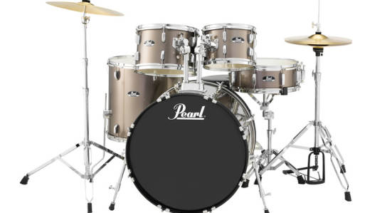 Set of 5 Roadshow drums (22,10,12,16,SD) with hardware and cymbals - Bronze