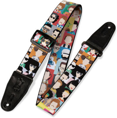 2'' printed polyester guitar strap