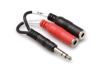 Stereo 1/4'' TRS(M) to dual mono 1/4''TSF(F) output Y-cable