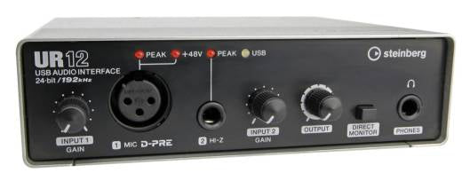 2x2 USB 2.0 audio interface with 1 x D-PRE and 192 kHz support