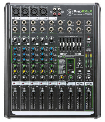 Professional mixer with 8-channel effects with USB