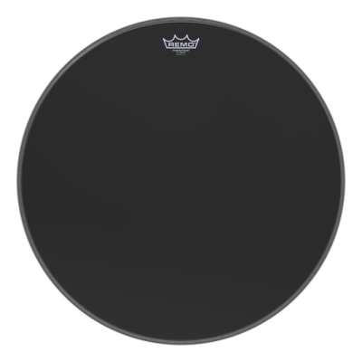 Powerstroke 3 black Ebony Dynamo bass drum head - 22 inches