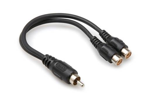 RCA (M) to Dual RCAF (F) Y Cable - 6 inch