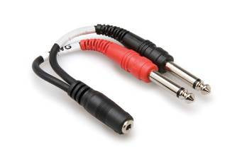 Mini to Double 1/4'' TS Y Cable