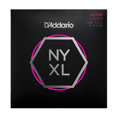 NYXL 5-String Bass Strings, Long Scale, 5-String Lightweight, 45-130