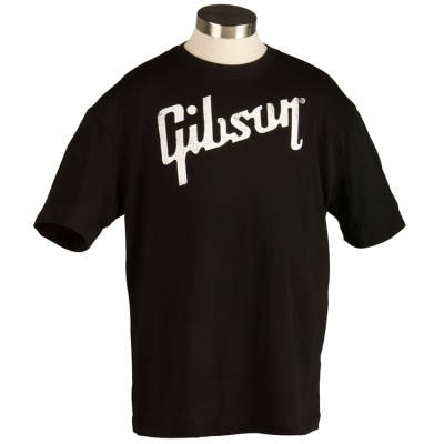 Black T-Shirt with White Logo - Small