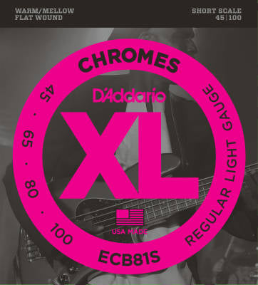 Chrome strings for 4-string bass soft/short