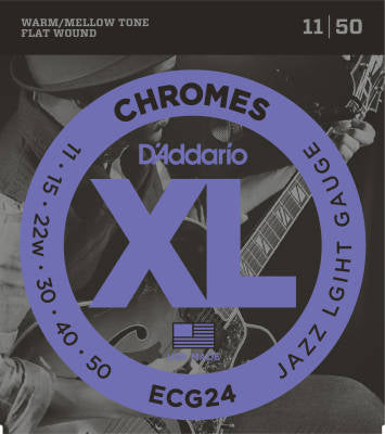 Chrome Flat Wound Electric Guitar Strings 11-50