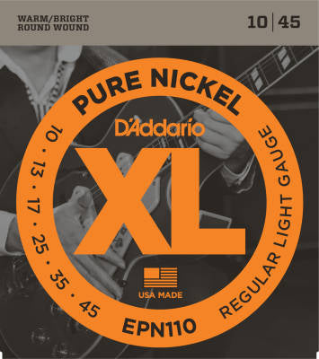 Pure Nickel Round Wound Electric Guitar Strings 10-45