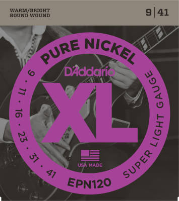 Pure Nickel Round Wound Electric Guitar Strings 09-41