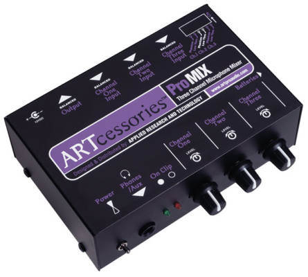 Battery/AC Powered 3-Channel Mini Mixer