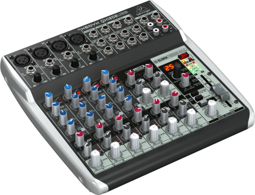 12 inputs 2 buses BUS mixer with USB audio interface and Multi-FX processor