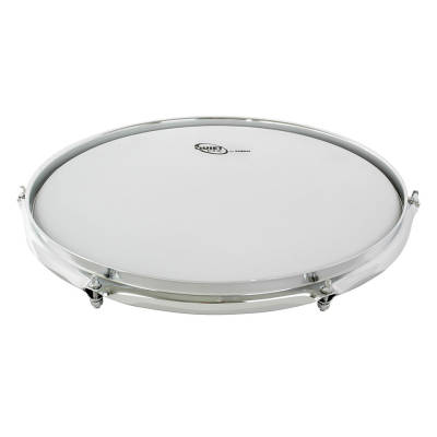 Quiet-sounding 14-inch snare drum practice pad