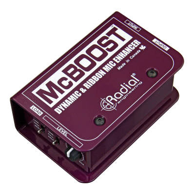 RADIAL / MCBOOST / signal booster for ribbon microphone or others 26 dB w/ variable gain